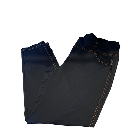 Womens 2X Sport Elastic Waist stretch Navy Pants. Looks like jeans. 2 pockets - Picture 1 of 5